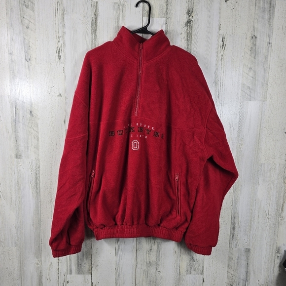 Cadre athletic ohio state buckeyes red quarter zip sweater mens size 2XL - Picture 10 of 10